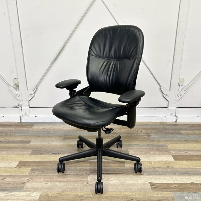 【訳アリ】Steelcase デスクチェア リープ レザー張り CA34203(MI) TB117