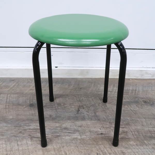 【未使用品】ニシキ工業 丸イス グリーン ST-2